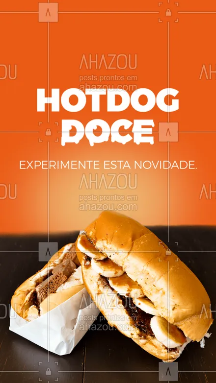 posts, legendas e frases de doces, salgados & festas, hot dog  para whatsapp, instagram e facebook: Hotdog já é gostoso. Agora imagina doce?
Você precisa experimentar!
#ahazoutaste #hotdogdoce #hotdog  #hotdoggourmet  #cachorroquente  #food 