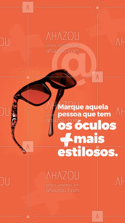 posts, legendas e frases de óticas  para whatsapp, instagram e facebook: Sabe aquele amigo supre estiloso que sempre arrasa na escolha dos óculos? Marque ele aqui para conhecer nossa coleção e se encantar com nossos óculos. #lentesdecontato #oculos #oculosdegrau #oculosdesol #otica #oticas #AhazouÓticas #armação #estilo #marquealguém #marqueumamigo 


