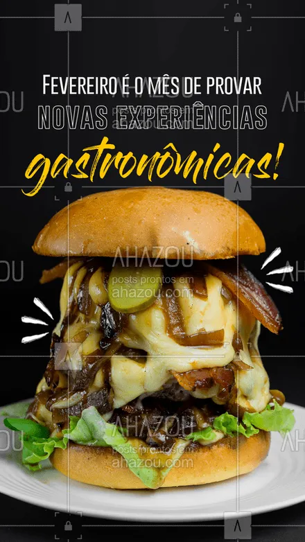 posts, legendas e frases de hamburguer para whatsapp, instagram e facebook: 29 oportunidades para conhecer seu próximo hambúrguer favorito! #ahazou  #hamburguer  #restaurante  #culinaria  #gastronomia