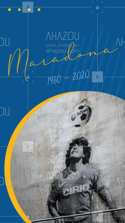posts, legendas e frases de posts para todos para whatsapp, instagram e facebook: Gênio em campo, lenda do futebol argentino descanse em paz Maradona. Nossos mais sinceros sentimentos a família e amigos. #ripmaradona #futebol #homenagem #ahazou #argentina #maradona #diegomaradona 