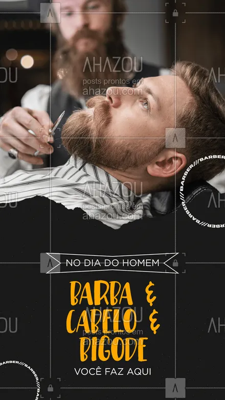 posts, legendas e frases de barbearia para whatsapp, instagram e facebook: Se ficar gatão é o que você quer hoje, precisa vir para cá agora! 🤘🏻
#diadohomem #AhazouBeauty #barba  #barbearia  #barbeiro  #barbeiromoderno  #barbeirosbrasil  #barber 