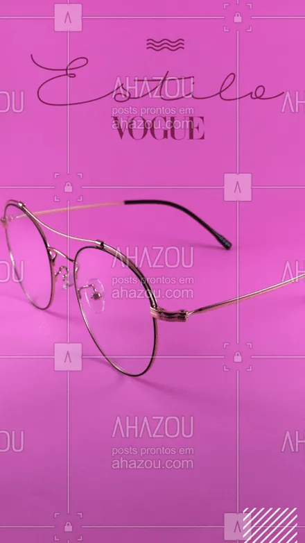 posts, legendas e frases de óticas  para whatsapp, instagram e facebook: Temos todos os modelos da linha vogue, entre no nosso site, confira e peça o seu! #ahazou  #armação #vogue #óculos #miopia #tipodearmação #óculosescuro #óculosdegrau #estilo