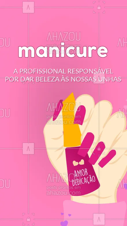 posts, legendas e frases de manicure & pedicure para whatsapp, instagram e facebook: A manicure é a profissional que deixa nossas unhas lindas por amor!
#manicure #ahazou #pedicure