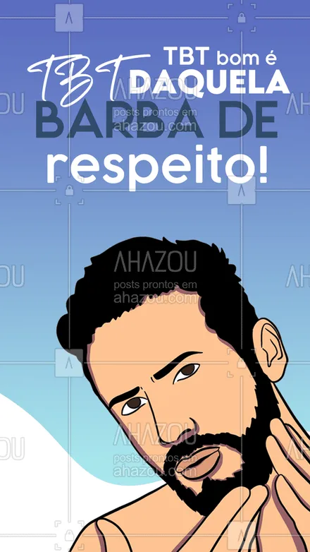 posts, legendas e frases de barbearia para whatsapp, instagram e facebook: Melhor que TBT, só marcar o seu horário e vir deixar a barba no estilo de novo! 😎
#AhazouBeauty #barba  #barbearia  #barbeiro  #barbeirosbrasil  #barberShop 