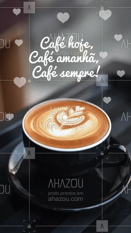 posts, legendas e frases de cafés para whatsapp, instagram e facebook: Quem também não consegue viver sem um cafézinho? ☕ #cafe #ahazoutaste #cafeteria #frase