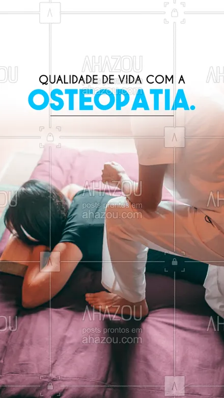 posts, legendas e frases de fisioterapia para whatsapp, instagram e facebook: Venha ter sua qualidade de vida com Osteopatia.
Agende um horário e conheça na prática os benefícios!
#AhazouSaude #osteopatia  #fisioterapeuta  #fisio  #qualidadedevida  #fisioterapia 
