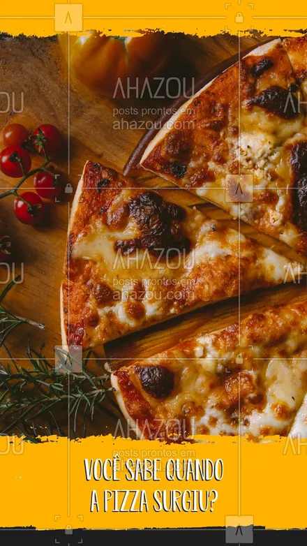posts, legendas e frases de pizzaria para whatsapp, instagram e facebook: Sua origem é questionável, talvez possa ser até um mito. Mas há quem diga que 6a.C os soldados assavam um pão achatado em seus escudos, o que pode ter dado origem a pizza, Porém a forma que comemos hoje com molho de tomate, muçarela e outros recheios surgiu em Nápoles, na Itália por volta do ano 1.520. ?❤️  #ahazoutaste  #pizzaria #pizza #pizzalife #pizzalovers