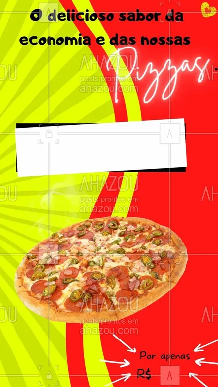 posts, legendas e frases de pizzaria para whatsapp, instagram e facebook: Aproveite nossa promoção e peça já o seu sabor favorito de pizza, entre em contato agora mesmo.#pizza #ahazoutaste #pizzalover #promoção #pizzaria 