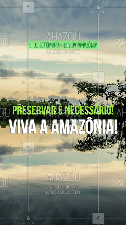 posts, legendas e frases de posts para todos para whatsapp, instagram e facebook: Hoje é dia da Amazônia, que serve de lar para 2,5 milhões de espécies de insetos, sendo que mais da metade vive na copa das árvores. Preservar nossa floresta é essencial para a sobrevivência do planeta Terra! #amazonia #preserve #ahazou  #motivacionais