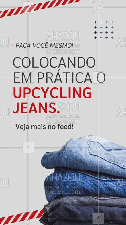 posts, legendas e frases de moda feminina para whatsapp, instagram e facebook: Você pode por o upcycling jeans em prática repensando em como transformar suas peças usando a criatividade. Um exemplo prático seria pegar uma jaqueta, por exemplo, e remover a gola e as mangas, podendo tornar uma blusa ou colocar novas mangas com um tecido diferente. Aqui não existem regras, quanto mais descontruído, melhor!

#upcyclingjeans #modasustentavel #sustentabilidade #AhazouFashion #fashion  #fashionista  #lookdodia 