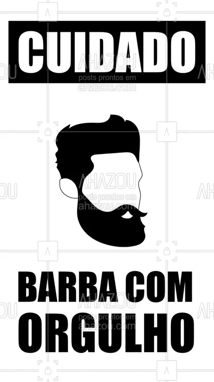 posts, legendas e frases de barbearia para whatsapp, instagram e facebook: Se aproxime com cuidado. Você corre o risco de também querer uma barba. #AhazouBeauty #barba #barbearia #AhazouBeauty 