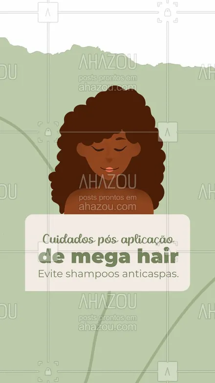 posts, legendas e frases de cabelo para whatsapp, instagram e facebook: Infelizmente os shampoos anticaspas podem prejudicar seu mega hair, pois possuem ativos agressivos que causam perda excessiva de fios ou de mechas. Em casos que a quantidade de caspas seja alta, você poderá procurar e optar por um shampoo anticaspa próprio para mega hair. #dicas #megahair #cabelo #AhazouBeauty #cuidados #hair