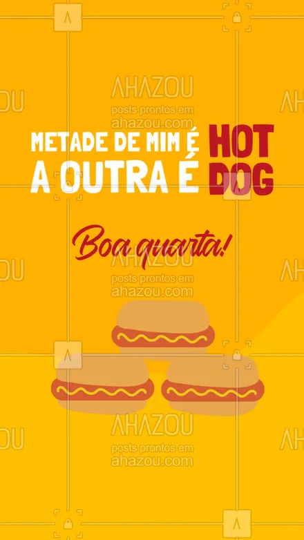 posts, legendas e frases de hot dog  para whatsapp, instagram e facebook: Só os amantes de hot dog garantem aquele dogão em plena quarta-feira! 🌭😝😋
#ahazoutaste #cachorroquente  #food  #hotdog  #hotdoggourmet  #hotdoglovers 