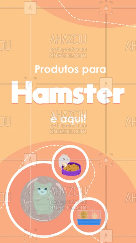 posts, legendas e frases de petshop para whatsapp, instagram e facebook: Temos diversos produtos para Hamster, desde comedouros a brinquedos! Nada como mimar seu ratinho!
Venha conferir!
#AhazouPet #hamster  #instapet  #petshoponline  #petshop  #delivery 