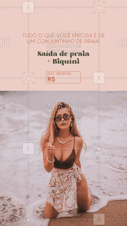 posts, legendas e frases de moda praia para whatsapp, instagram e facebook: Uma mulher de conjuntinho novo não quer guerra com ninguém! ?
#saidadepraia #biquini #modapraia #AhazouFashion  #verao #moda #praia