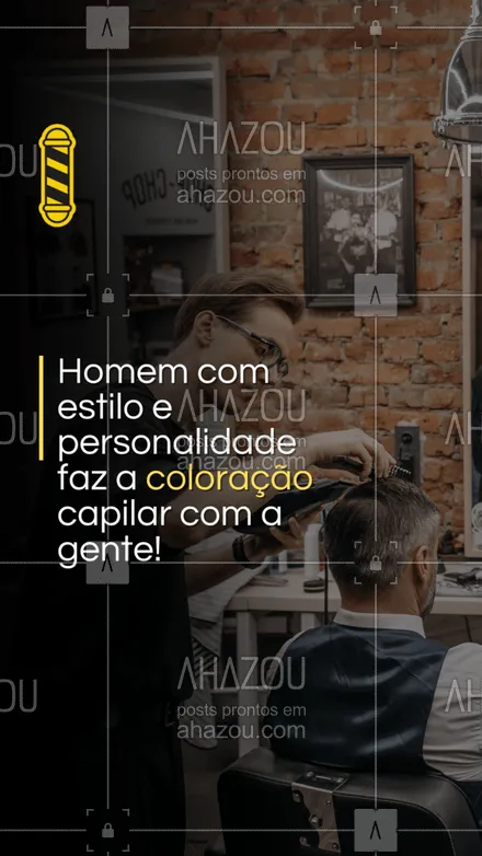 posts, legendas e frases de barbearia para whatsapp, instagram e facebook: Aqui você tem a certeza de um trabalho bem feito para você esbanjar estilo e personalidade por aí. Então aproveite e agende já o seu horário. #barbearia #barbeiro #barber #barberShop #brasilbarbers #AhazouBeauty #cabelo #coloraçao #coloraçaocapilar #tinta #procedimento #produtos #coresdecabelo  