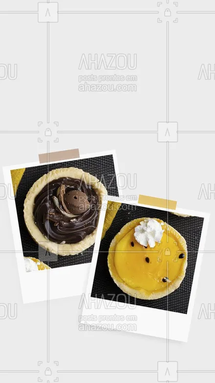 posts, legendas e frases de confeitaria para whatsapp, instagram e facebook: Já experimentou nossos tarteletes? Faça seu pedido! #tarteletes #doces #sobremesa #ahazoutaste #confeitaria 