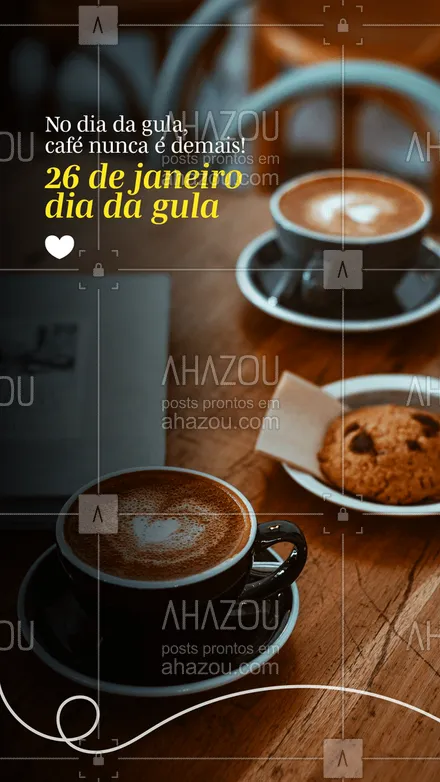 posts, legendas e frases de cafés para whatsapp, instagram e facebook:  Em nenhum dia, mas hoje principalmente! ?☕
#diadagula #cafés #ahazoutaste #gula  #coffeelife #coffee #barista