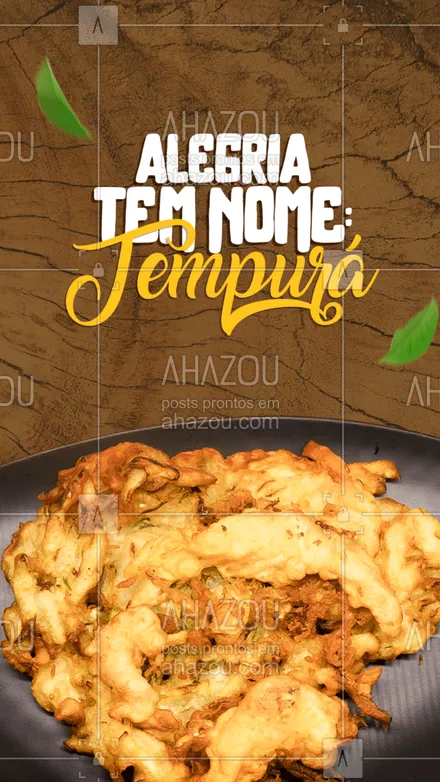 posts, legendas e frases de cozinha japonesa para whatsapp, instagram e facebook: Tem coisa melhor do que comida pra fazer alguém feliz? Acho que não! ? Para ter uma dose extra de felicidade, peça nosso tempurá! ?: (XX) (XXXX-XXX) 
#ahazoutaste  #japa #japanesefood #sushilovers #comidajaponesa #tempura