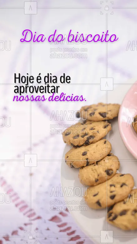 posts, legendas e frases de confeitaria para whatsapp, instagram e facebook: O Dia do biscoito pede por bons biscoitos para aproveitar a data. 🍪 #ahazoutaste #confeitaria #confeitariaartesanal #doces #biscoitos #diadobiscoito
