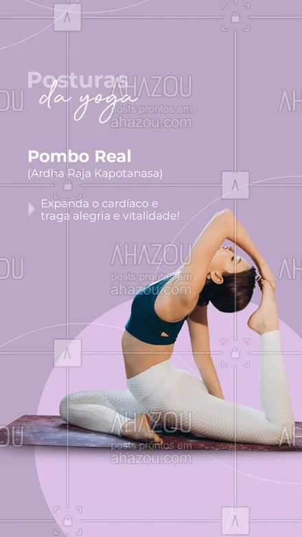 posts, legendas e frases de yoga para whatsapp, instagram e facebook: A postura pombo real tem o poder de ativar o sistema endócrino por conta do alongamento profundo. Além disso, melhora a circulação sanguínea, estimula o sistema nervoso, melhora a flexibilidade da coluna e do tórax e tonifica o quadril e as laterais das costas!
Você já conhecia essa posição? ? 
#pomboreal #posturas #AhazouSaude  #yoga #yogalife #yogainspiration #namaste