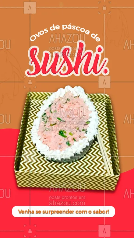 posts, legendas e frases de cozinha japonesa para whatsapp, instagram e facebook: Aqui a gente faz de tudo pra te dar sempre o melhor e o mais gostoso. Nessa páscoa não vai ser diferente, nossos ovos de sushi são recheados com várias opções de sabores que você vai amar.  Faça já sua encomenda. Também marque aqui aquela pessoa que vai te dar esse presente incrível. 💝
#ahazoutaste #comidajaponesa  #japa  #japanesefood  #sushidelivery  #sushilovers  #sushitime #pascoa #sushi #ovosdepascoadesushi