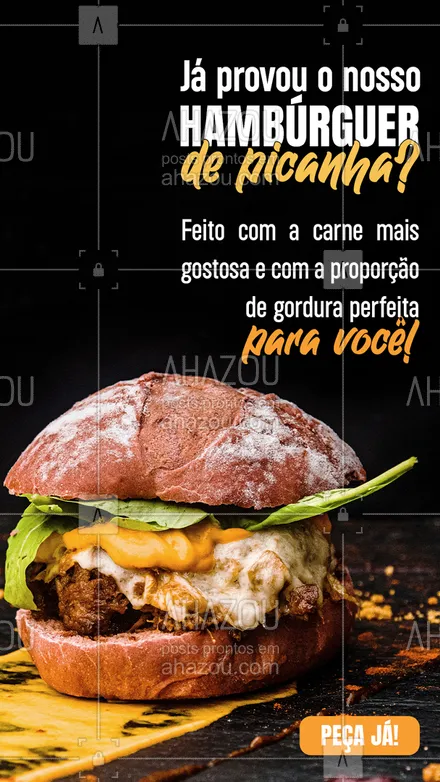 posts, legendas e frases de hamburguer para whatsapp, instagram e facebook: Apaixonados por picanha, agora tempos um hambúrguer perfeito pra vocês! Feito com a carne mais gostosa e suculenta, não precisa nem de acompanhamento, pois é um combo perfeito para matar sua fome! Ficou com vontade, que tal pedir o seu? Entre em contato conosco e peça pelo delivery!


#ahazoutaste #burger  #artesanal  #burgerlovers  #hamburgueria  #hamburgueriaartesanal 
