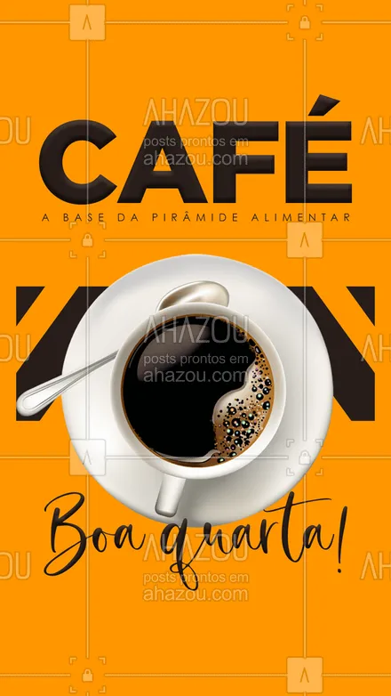 posts, legendas e frases de cafés para whatsapp, instagram e facebook: Quem mais faz do café a base da pirâmide alimentar? 😝☕🤣🤣´
#ahazoutaste #barista  #café  #cafeteria  #coffee  #coffeelife 