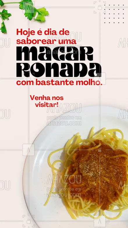 posts, legendas e frases de cozinha italiana para whatsapp, instagram e facebook: Mamma Mia! Quanto mais molho melhor, venha saborear nossas massas. 🍝 #ahazoutaste #comidaitaliana #massas #pasta #restauranteitaliano #convite