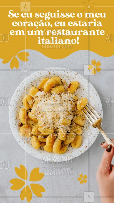 posts, legendas e frases de cozinha italiana para whatsapp, instagram e facebook: Pode seguir o seu coração tranquilamente que nós estamos esperado você por aqui! 😂😂
#ahazoutaste #pasta  #restauranteitaliano  #massas  #comidaitaliana  #italianfood  #italy  #cozinhaitaliana 