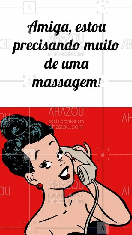 posts, legendas e frases de massoterapia para whatsapp, instagram e facebook: Quem mais tá se sentindo assim? ? Aproveite para agendar o horário da sua massagem e venha cuidar de você. #massagem #ahazou #massoterapia
