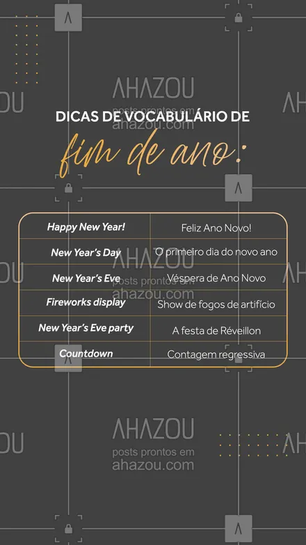 posts, legendas e frases de ensino particular & preparatório para whatsapp, instagram e facebook: Quem está em countdown? 🤩🎄🎉

#AhazouEdu #dicas #vocabulario #educacao #english #tips #anonovo #newyear