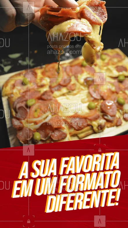 posts, legendas e frases de pizzaria para whatsapp, instagram e facebook: Peça agora mesmo a sua pizza quadrada! (inserir telefone) #pizza #pizzaquadrada #ahazoutaste #pizzaria #pizzalife #pizzalovers  