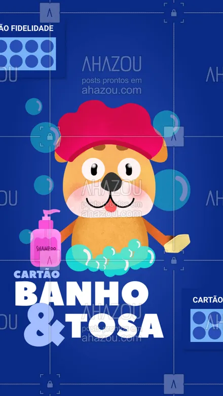 posts, legendas e frases de dog walker & petsitter para whatsapp, instagram e facebook: Faça já o seu cartão fidelidade Banho&Tosa e ao completar 10 banhos, ganhe o próximo de graça!
#Cartão #AhazouPet #Fidelidade