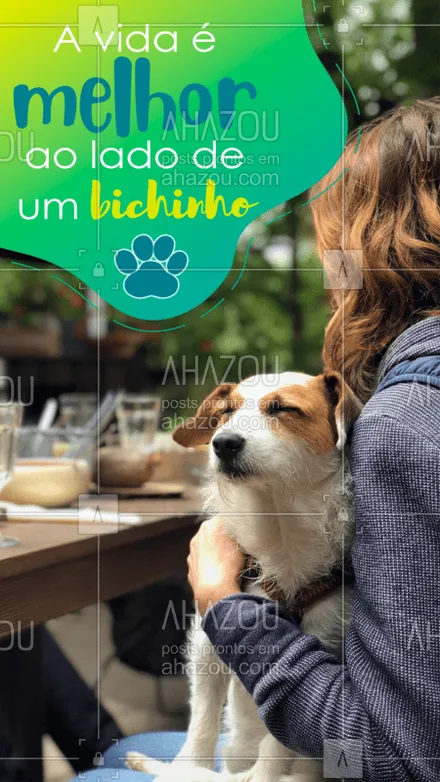 posts, legendas e frases de assuntos variados de Pets para whatsapp, instagram e facebook: Quem aí tem um bichinho para alegrar seus dias? #Pet #AmorPet #ahazoutaste #Dogs #Bandbeauty
