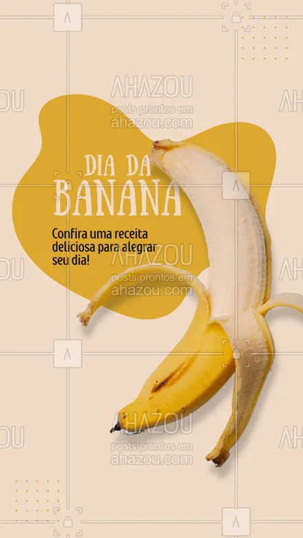 posts, legendas e frases de nutrição para whatsapp, instagram e facebook: A banana é uma fruta muito saborosa que contém vários nutrientes importantes para nossa saúde. Por isso, separamos uma receita de banana deliciosa. Torta de banana, veja o que você precisa:
2 xícaras de farinha de trigo
2 xícaras de açúcar
1 colher de sopa de fermento em pó
2 ovos batidos
1 copo de leite
5 colheres de sopa de margarina
10 bananas cortadas
Agora misture numa vasilha o trigo, o açúcar, e o fermento para fazer uma a farofa. Em outra vasilha coloque a margarina derretida, o leite e os ovos, mexa bem. Em uma forma untada,  coloque intercalando uma camada de farofa e uma de bananas. Por último acrescente o líquido por cima sem mexer e leve ao forno. Essa receita é deliciosa! E aí gostou? Então, coloque a mão na massa e depois conta aqui pra gente como ficou.😉 #AhazouSaude #diadabanana #nutricao  #saude  #viverbem  #bemestar  #alimentacaosaudavel 