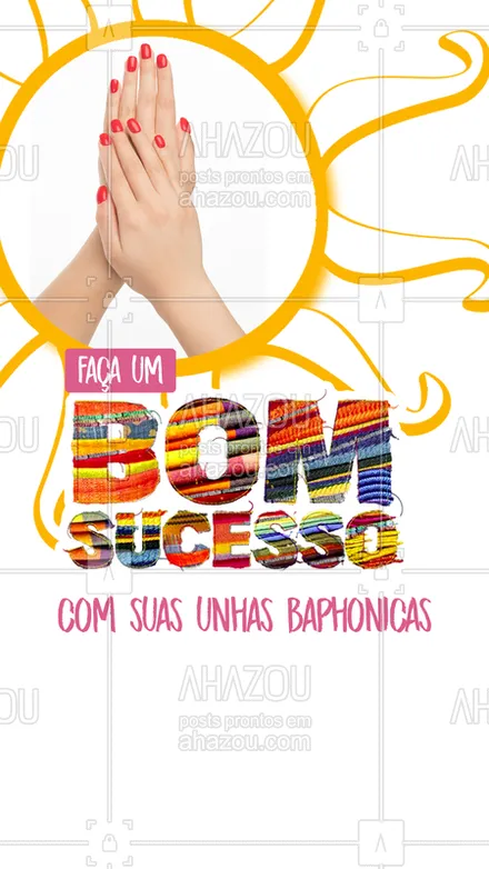posts, legendas e frases de manicure & pedicure para whatsapp, instagram e facebook: Venha cuidar das unhas e faça SUCESSO! ? #manicure #ahazou #unhas #bomsucesso #novela