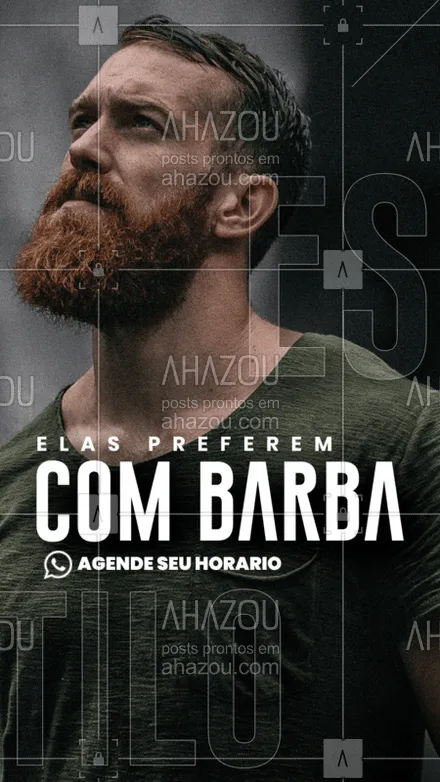 posts, legendas e frases de barbearia para whatsapp, instagram e facebook: Vem ficar do jeito que ELAS preferem! 
#ahazou #barbearia #barber #barbershop #barba 