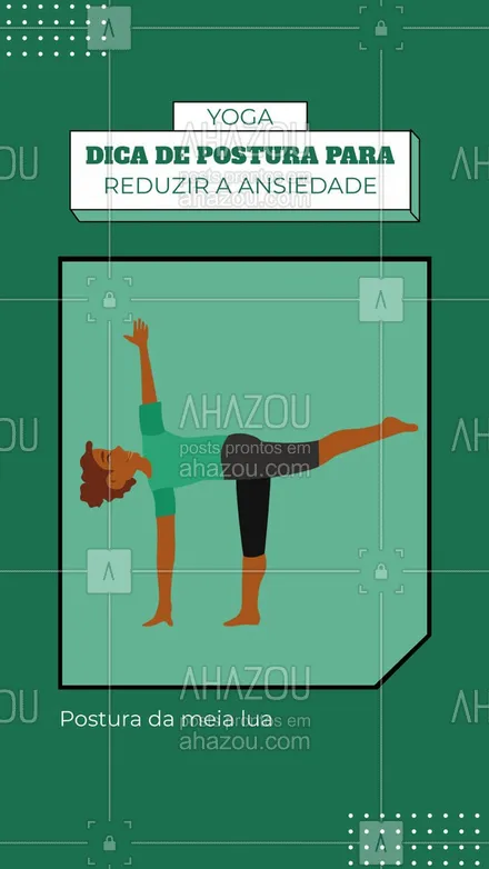 posts, legendas e frases de yoga para whatsapp, instagram e facebook: Uma postura que auxilia muito e é bem simples de fazer. Defina um lado (direito ou esquerdo) para ser o lado de apoio, você deverá se apoiar ao chão com a perna e a mão do mesmo lado. Mantendo o outro lado suspenso com a perna paralela ao chão e a mão suspensa para o alto. Aguarde um tempo e respire. #AhazouSaude #yoga #postura #namaste #viverbem #meditação