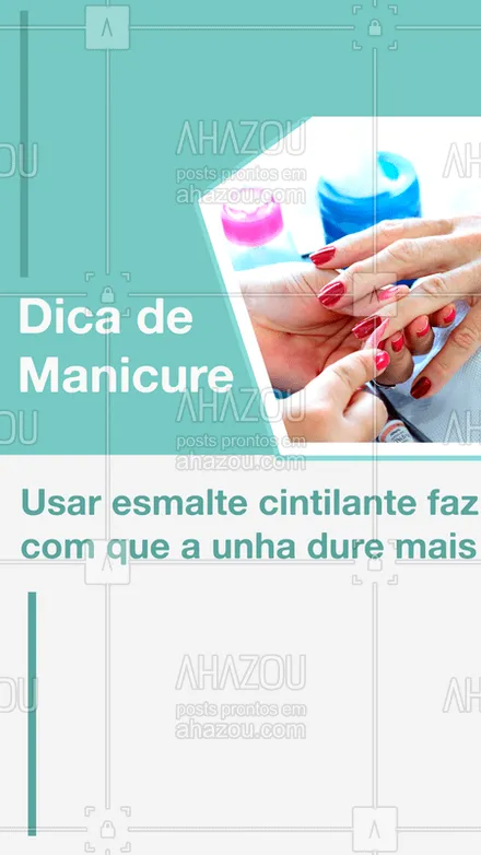 posts, legendas e frases de manicure & pedicure para whatsapp, instagram e facebook: É uma boa opção na hora de passar esmalte clarinho. #manicure #ahazouapp #unhas #ahazou 
