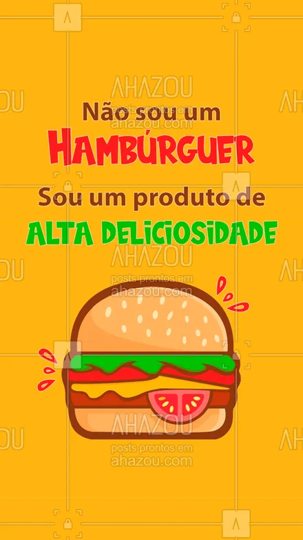 posts, legendas e frases de hamburguer para whatsapp, instagram e facebook: Hambúrguer é uma palavra muito simples para algo tão saboroso. Mas na falta de palavra melhor, a gente vai de hambúrguer. #ahazoutaste #burger #hamburgueria #ahazoutaste 