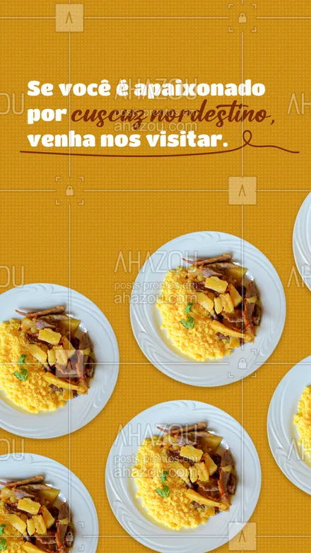 posts, legendas e frases de comidas variadas para whatsapp, instagram e facebook: Depois que você comer o nosso cuscuz, você não vai querer provar outro. Visite nosso restaurante! 😋 #ahazoutaste #eat #foodlovers #cuscuznordestino #nordeste #sabornordestino #cuscuz