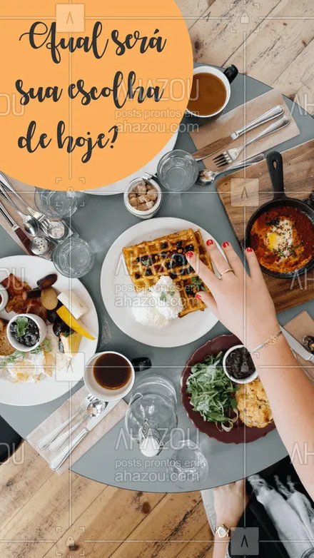posts, legendas e frases de à la carte & self service para whatsapp, instagram e facebook: Aqui temos várias opções de pratos para você se deliciar! #restaurantes #ahazoutaste #gastronomia