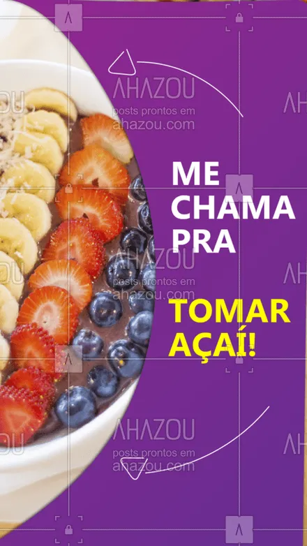 posts, legendas e frases de gelados & açaiteria para whatsapp, instagram e facebook: Me chama baby ?
#ahazoutaste #food #acai #mechama

