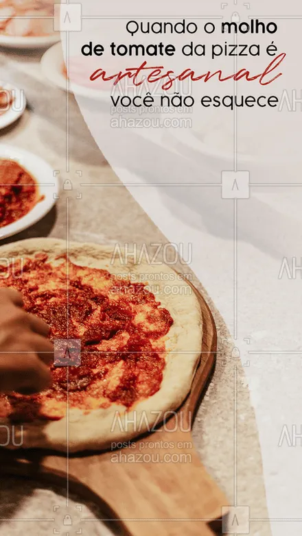 posts, legendas e frases de pizzaria para whatsapp, instagram e facebook: Muitas pizzas foram esquecidas por ai, mas a que tem molho artesanal jamais será esquecida ?  Ficou com vontade? Pede a sua ? #ahazoutaste #molho #molhodetomate #tomate #molhoartesanal #molhocaseiro #pizzaria #pizza #pizzalife #pizzalovers #artesanal