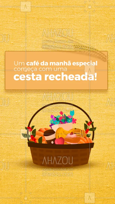 posts, legendas e frases de cafés para whatsapp, instagram e facebook: Variedade e qualidade é com nossas cestas de café da manhã! Garanta já a sua. 🥰 #ahazoutaste #barista  #cafeteria #cafédamanhã #cesta