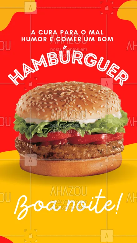 posts, legendas e frases de hamburguer para whatsapp, instagram e facebook: Termine sua noite com tudo o que você tem direito: um hambúrguer bem gostoso e suculento! 🍔😋
#ahazoutaste #hamburgueria  #hamburgueriaartesanal  #burgerlovers  #burger  #artesanal 