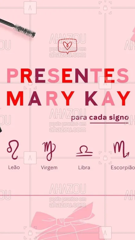 posts, legendas e frases de mary kay para whatsapp, instagram e facebook: Chegou a hora de saber quais são os produtos Mary Kay perfeitos para presentear as mulheres dos signos de: Leão, Virgem, Libra e Escorpião! 💜 #ahazoumarykay #ahazourevenda