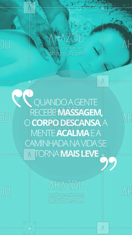 posts, legendas e frases de massoterapia para whatsapp, instagram e facebook: A vida é bem melhor com massagem! ? #massagem #ahazou #motivacional