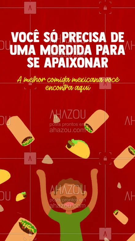 posts, legendas e frases de cozinha mexicana para whatsapp, instagram e facebook: Venha fazer sua refeição aqui ou peça pelo delivery. Tenho certeza que você vai se apaixonar.
#ahazoutaste #comidamexicana  #cozinhamexicana  #vivamexico  #texmex  #nachos 